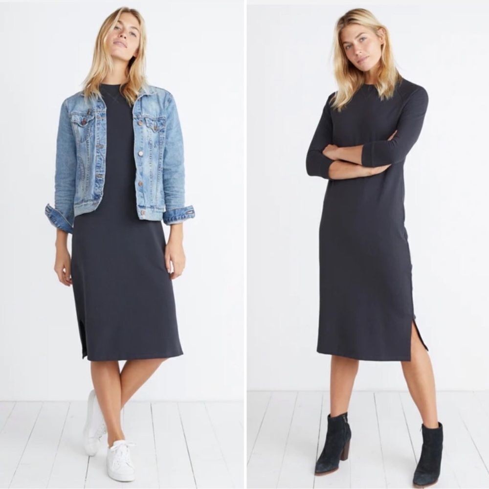 MARINE LAYER charcoal gray pull over Sweatshirt Dress Size XS